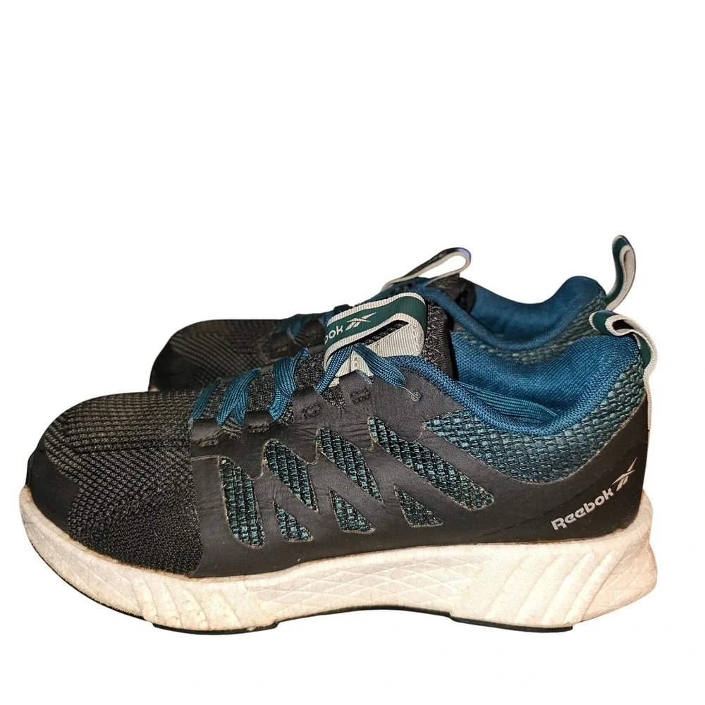 Safety Toe Composite Reebok Women's ASTM‎ F2413 18 Black Teal Athletic Shoes